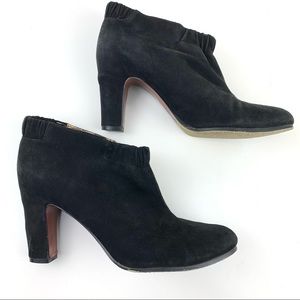 Sam Edelman boots ankle heel booties suede leather shoes